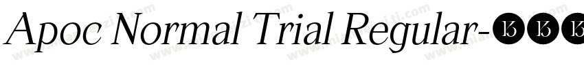 Apoc Normal Trial Regular字体转换